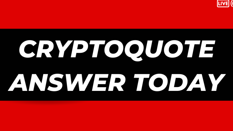 Today's cryptoquote answer