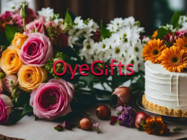 Flowers and Cake