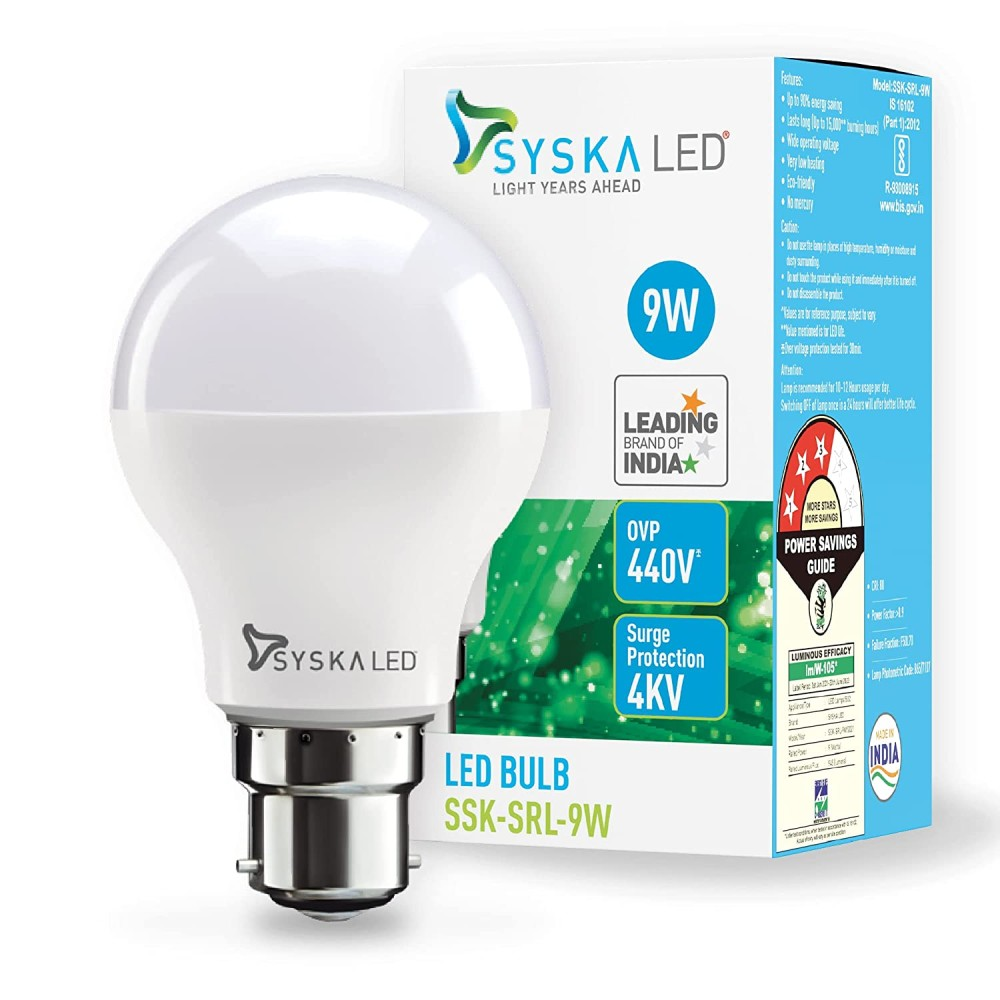 Syska 9W Led Bulb Price