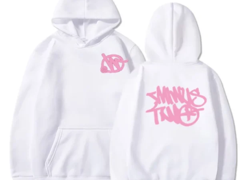 Minus Two Basic White Pink Edition Hoodie